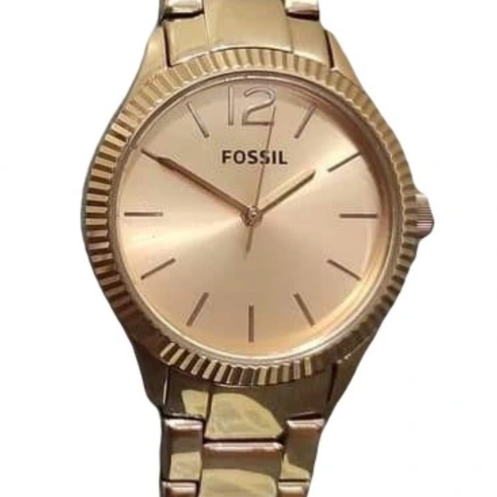 Fossil BQ3075 Rose Gold Dial Rose Gold Stainless Steel Women's Watch